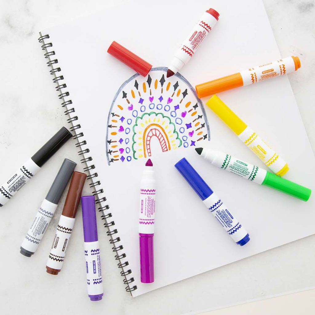 Washable Markers, Mini Broad Line, 10 Colors_4