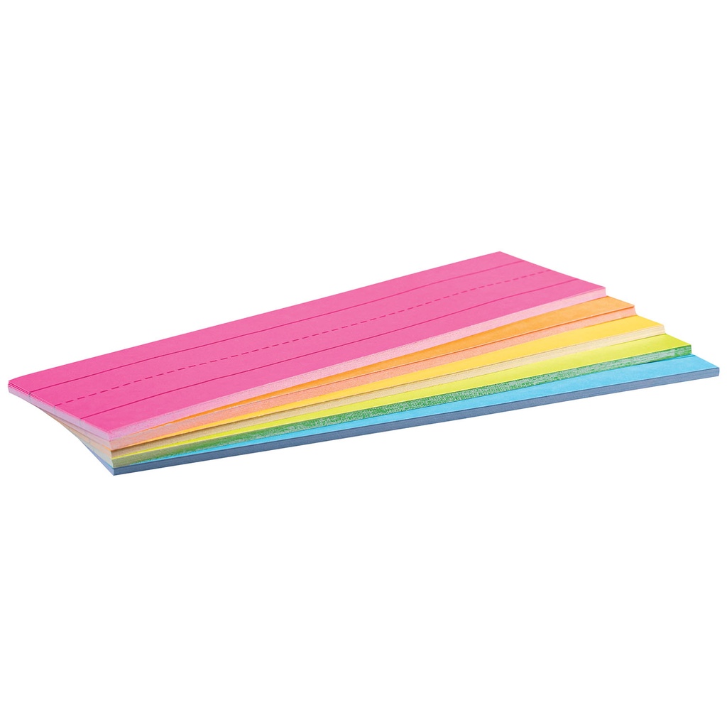 Assorted 3" x 12" 1 1/2" x 3/4" Ruled Mini Sentence Strips, 100 Strips_4