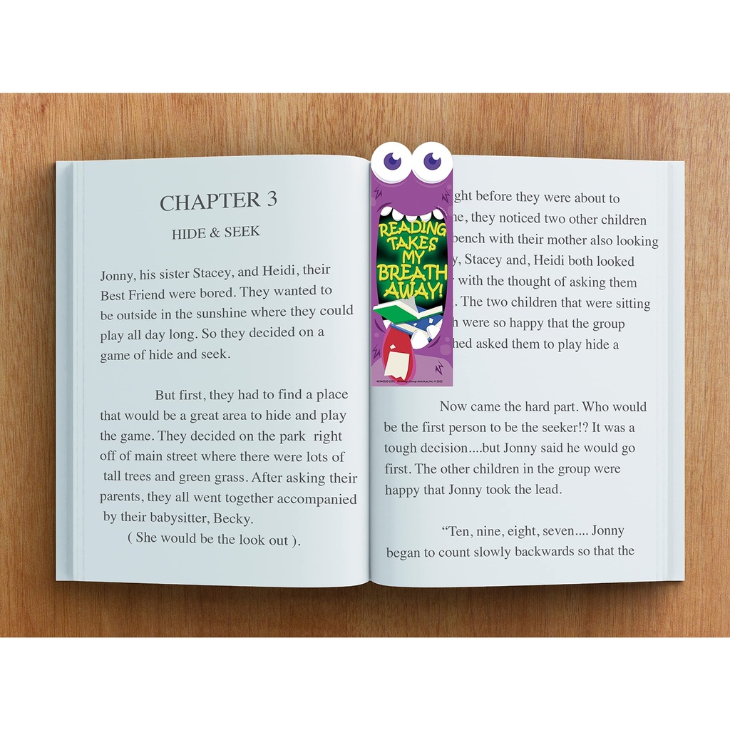 Reading Takes My Breath Away Monster Breath Scented Bookmarks, Pack of 24_4