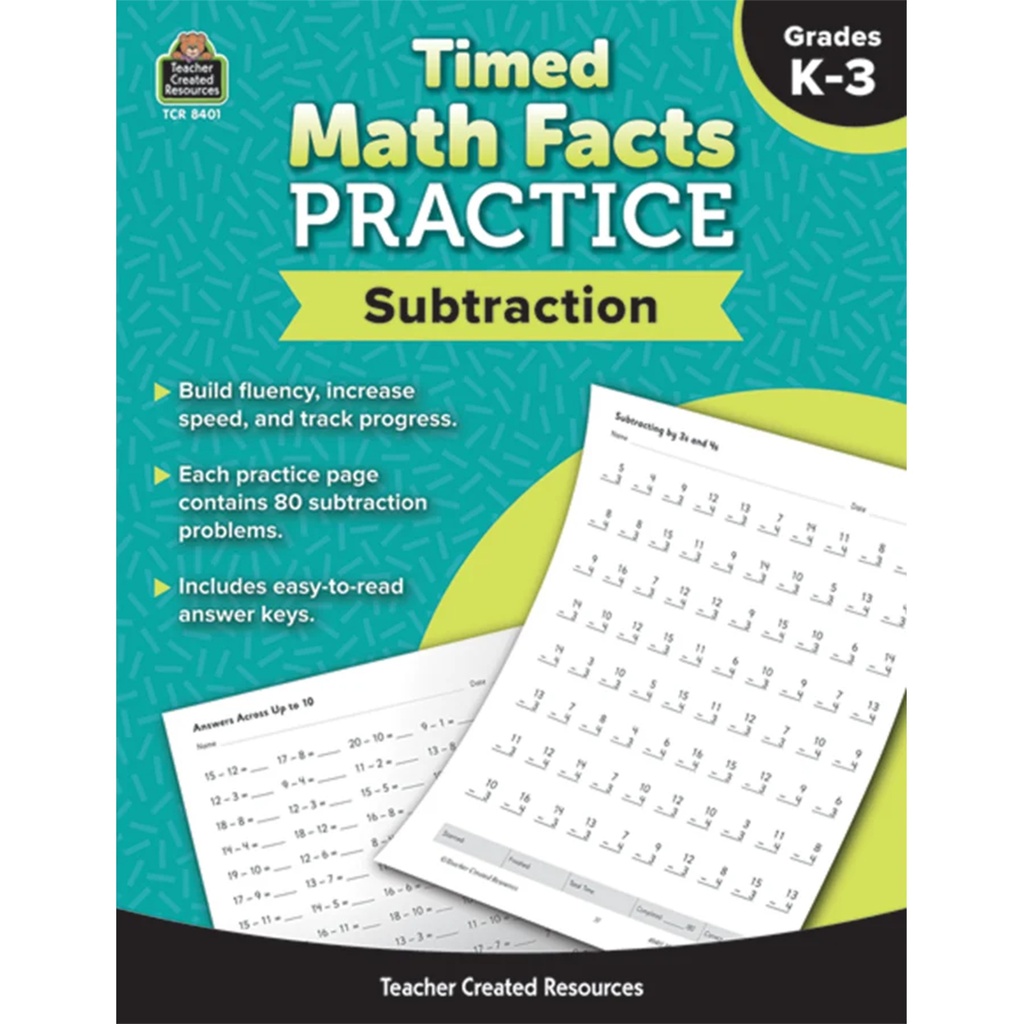 Timed Math Facts Practice: Addition, Subtraction, Multiplication & Division Set_4