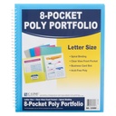 8-Pocket Spiral-Bound Poly Portfolio, Assorted Tropic Tones, Single_5