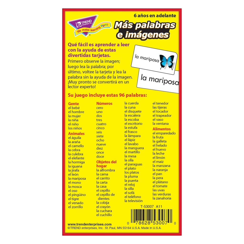 Más palabras e imágenes (SP) Skill Drill Flash Cards_5