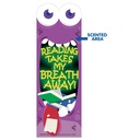 Reading Takes My Breath Away Monster Breath Scented Bookmarks, Pack of 24_5