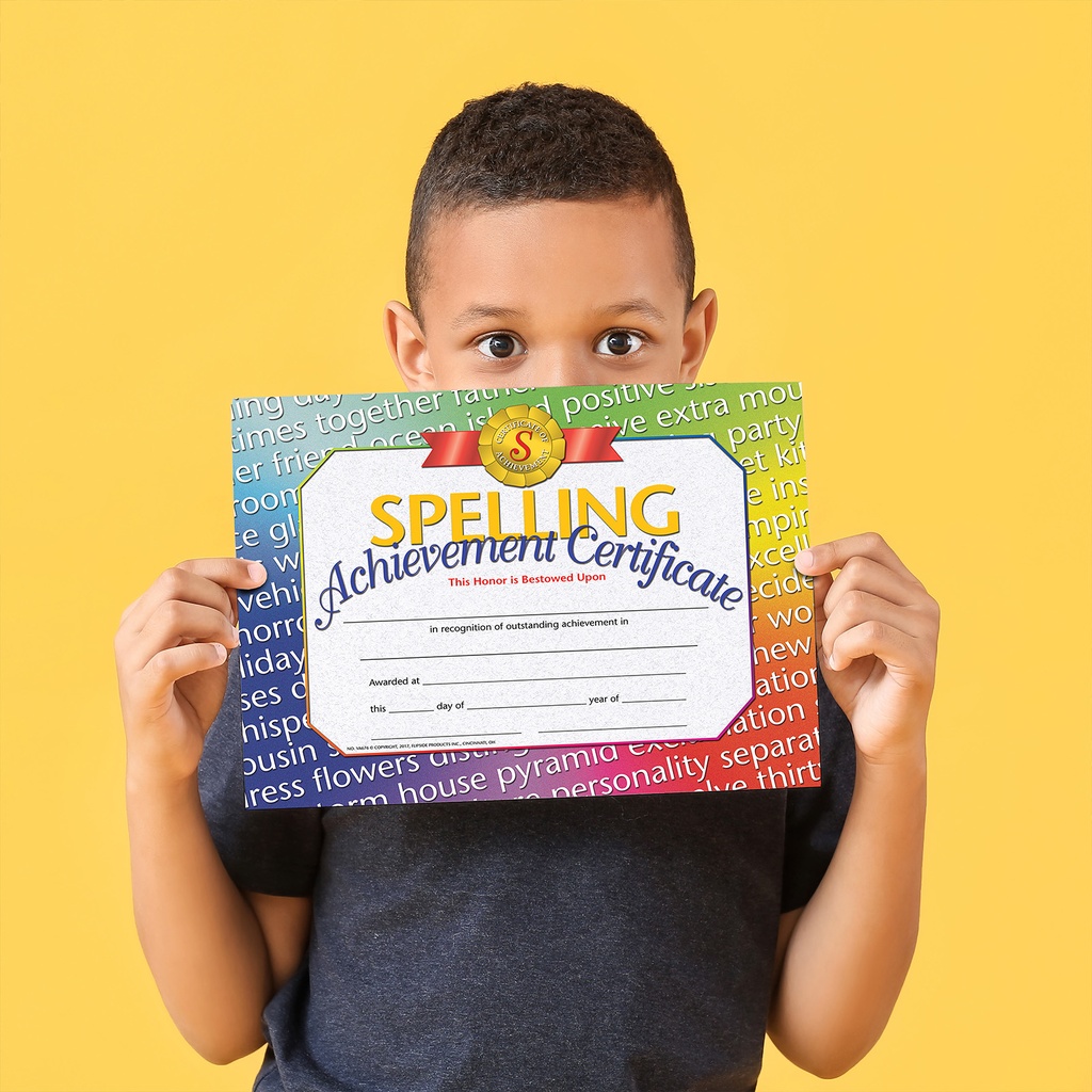Spelling Achievement Certificates Pack of 30_5