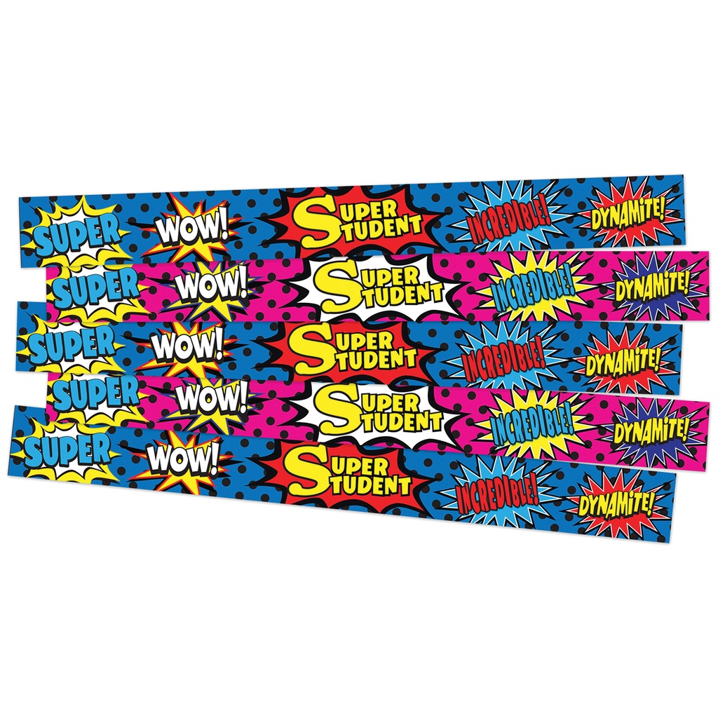 Superhero Super Student Slap Bracelets 10/Pack_1