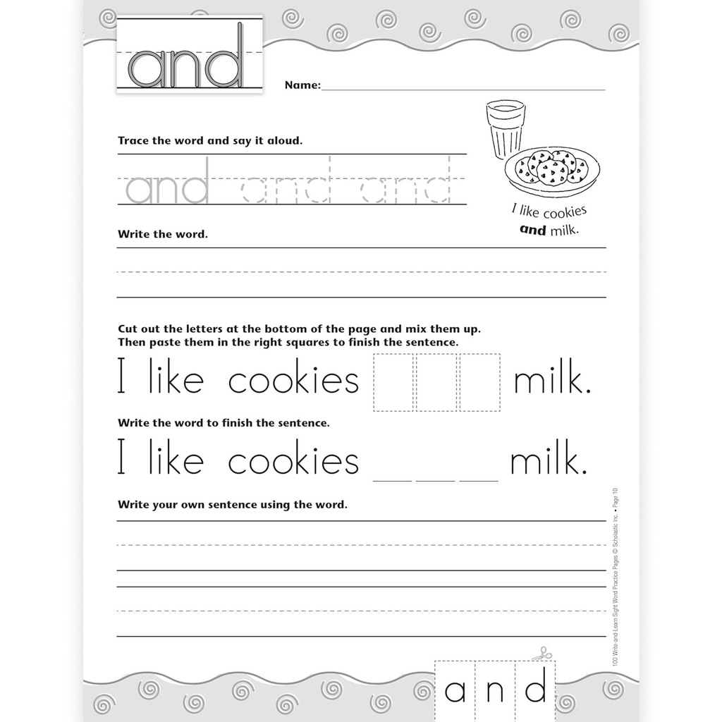 100 Write And Learn Sight Word Practice Pages Grades K-2_1