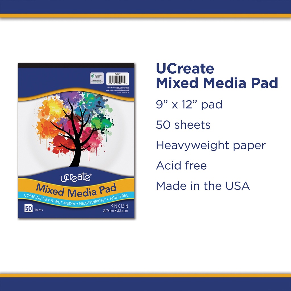 9" x 12" Mixed Media Pad 50 Sheets_1
