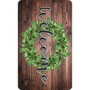 Green Wreath on Wood Welcome Mat 18" x 30"_1