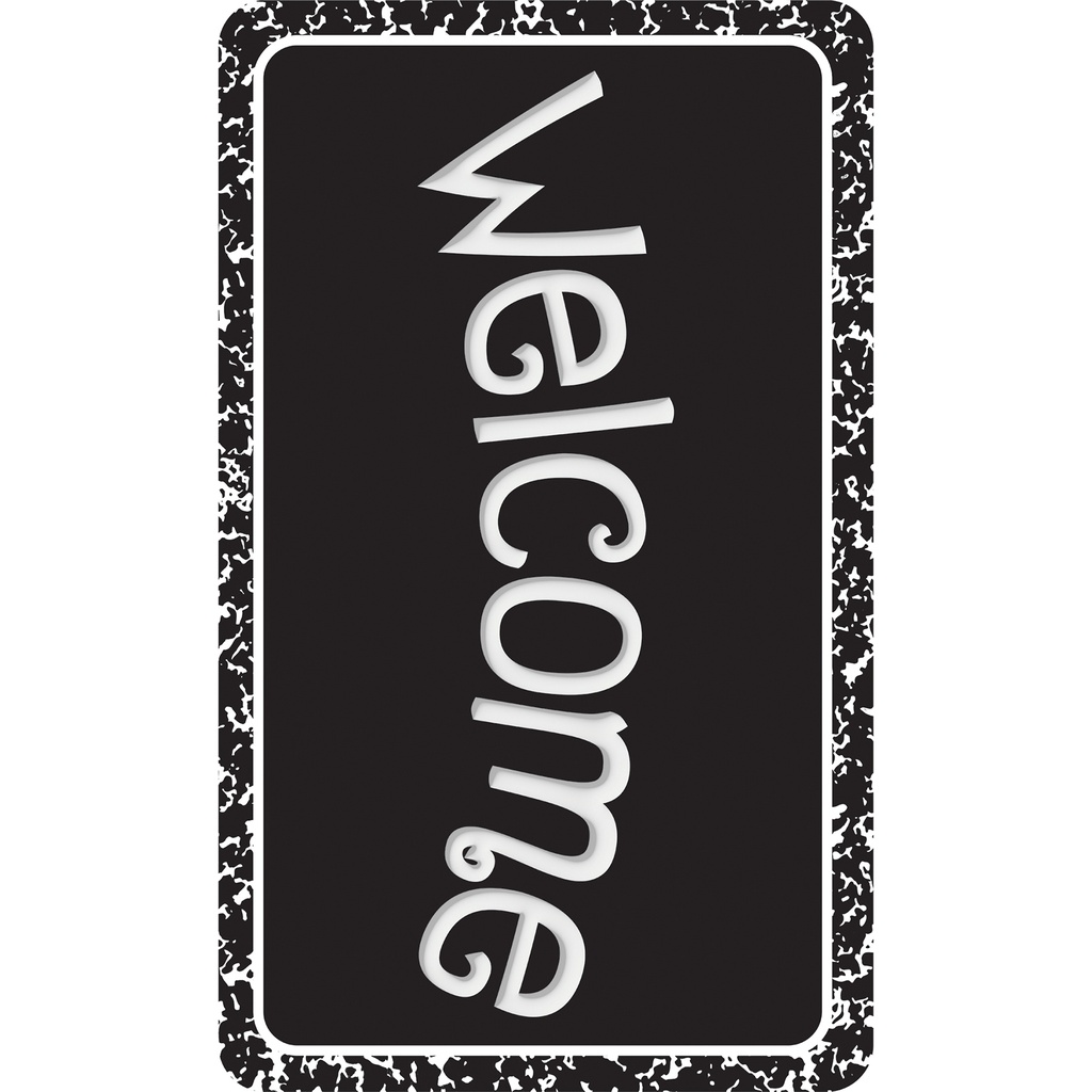 Black Composition Welcome Mat 18" x 30"_1