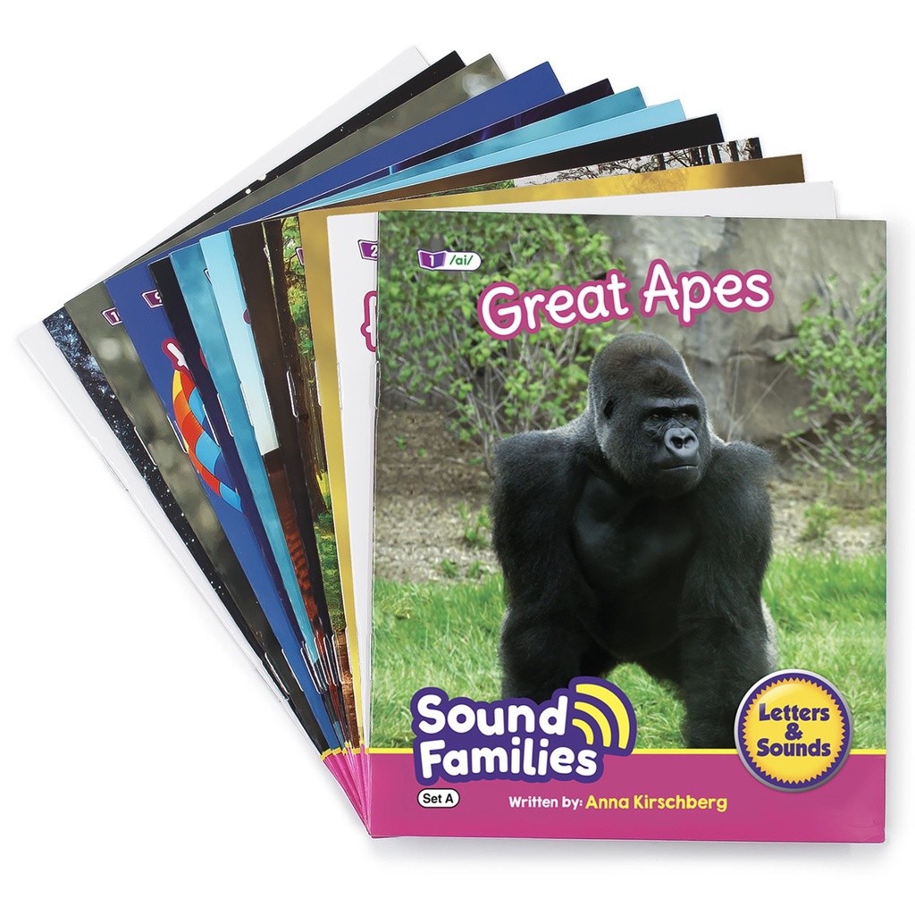 Sound Families Decodable Readers Long Vowels Non-Fiction Phase 5.5 Set of 12_1