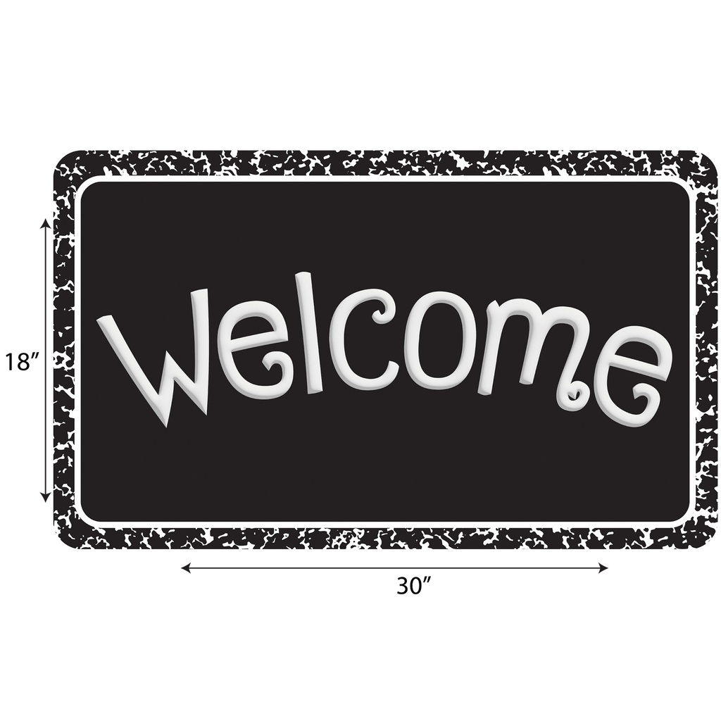 Black Composition Welcome Mat 18" x 30"_2
