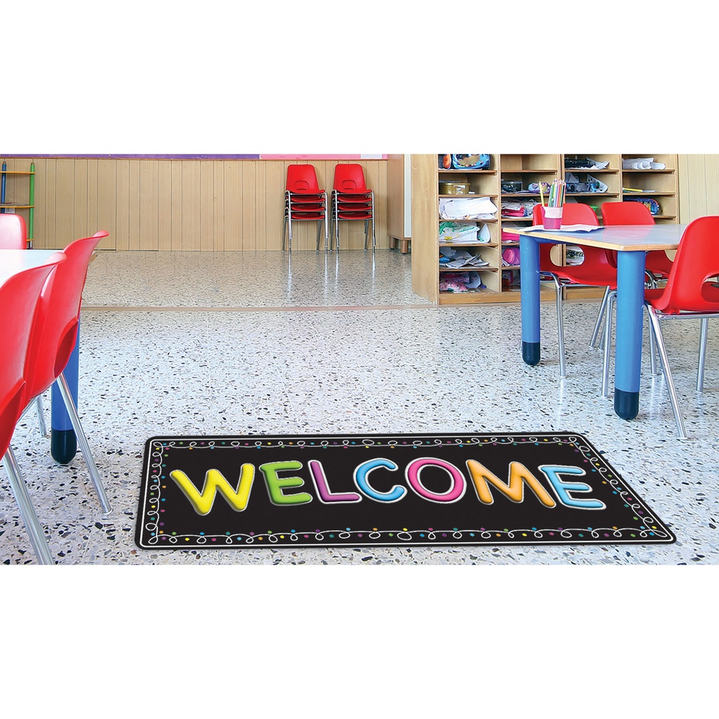 Welcome Chalk Loops Mat Runner 15.5" x 47"_2