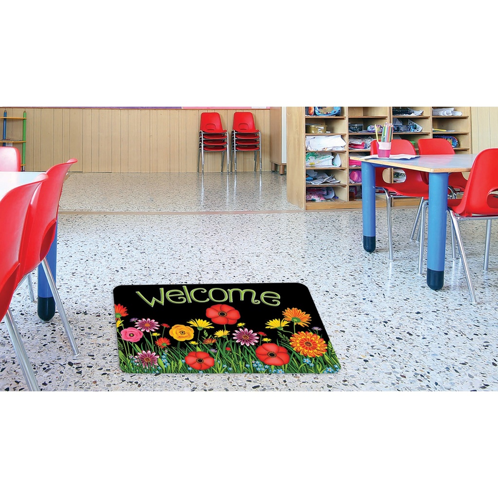 Smart Poly™, The Original Fun Mat™, Welcome Mat, 15.5" x 23.5", Wildflowers, Welcome_2