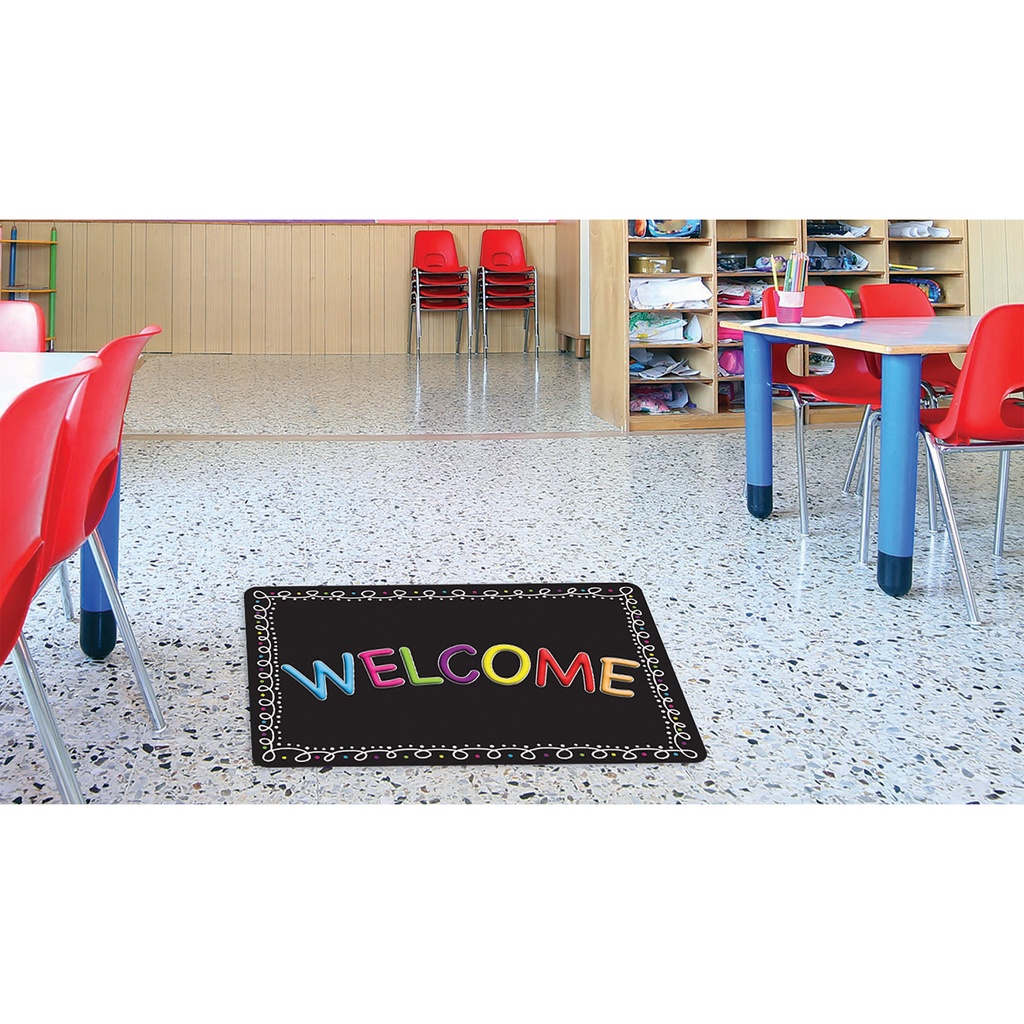 Smart Poly™, The Original Fun Mat™, Welcome Mat, 15.5" x 23.5", Chalk Loops, Welcome_2