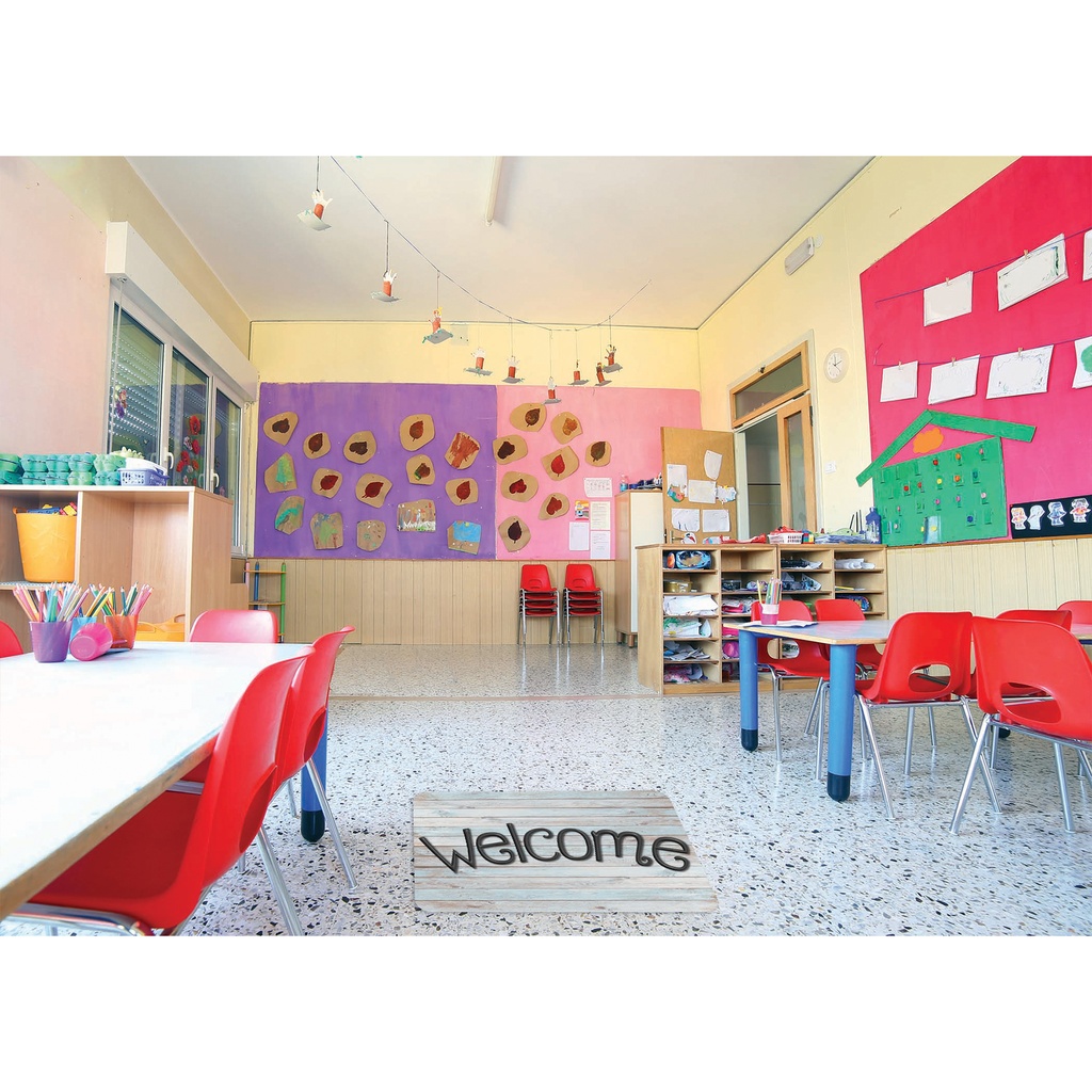 Smart Poly™, The Original Fun Mat™, Welcome Mat, 15.5" x 23.5", Beachwood Plank, Welcome_2