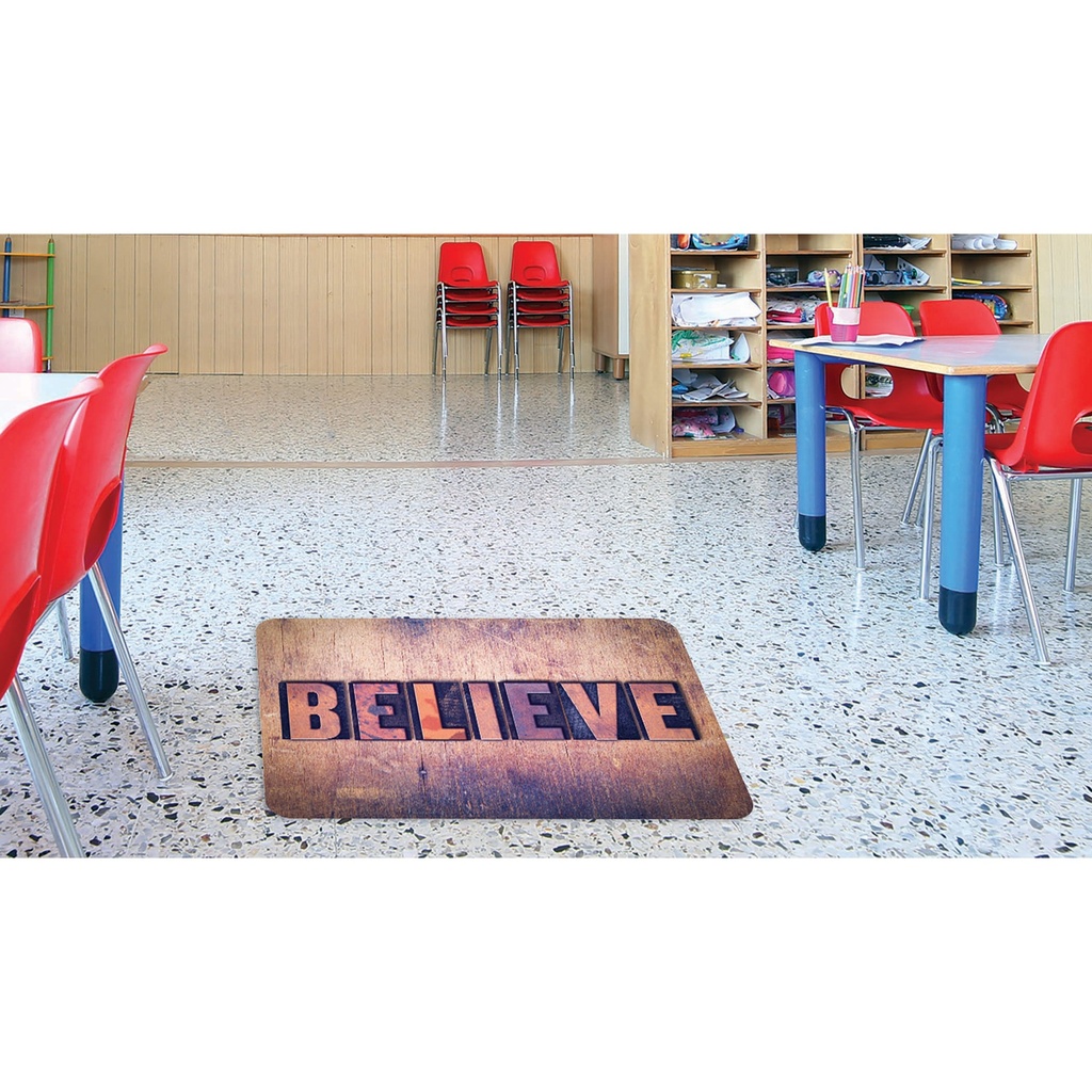 Believe Letterpress Welcome Mat 15.5" x 23.5"_2