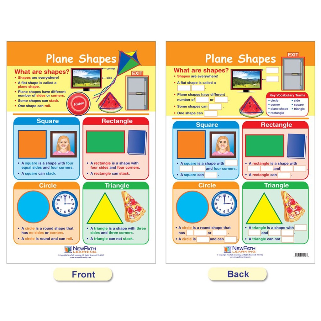 Shapes & Figures Math Bulletin Board Chart Set of 6_2