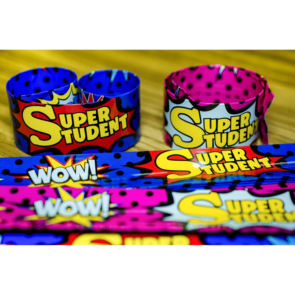 Superhero Super Student Slap Bracelets 10/Pack_3