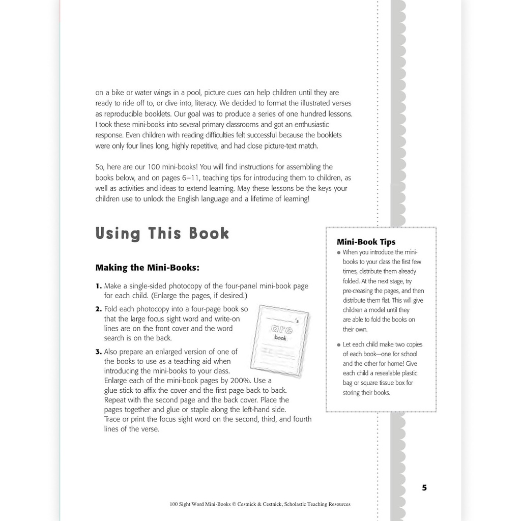 100 Sight Word Mini-Books Activity Book Grades K-2_3