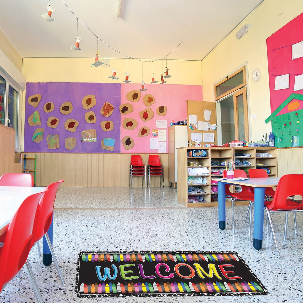 Welcome Crayons Mat Runner 15.5" x 47"_3