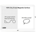 EzDesk 20" x 14" Magnetic Dry Erase Lap Desk with Graph Ruling Adjustable Tablet Dock & Accessories_1