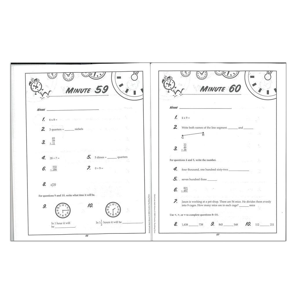 Math Minutes Book, Grade 3_2