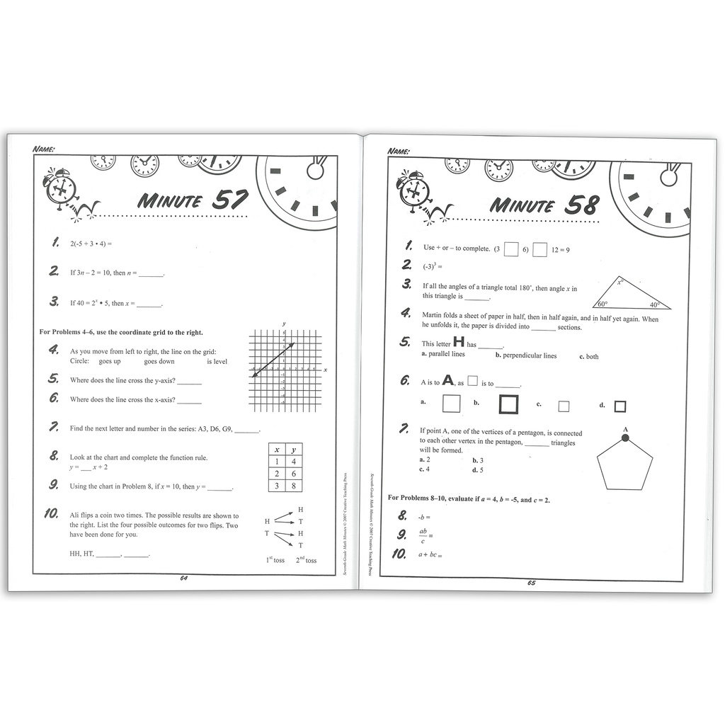 Math Minutes Book, Grade 7_2