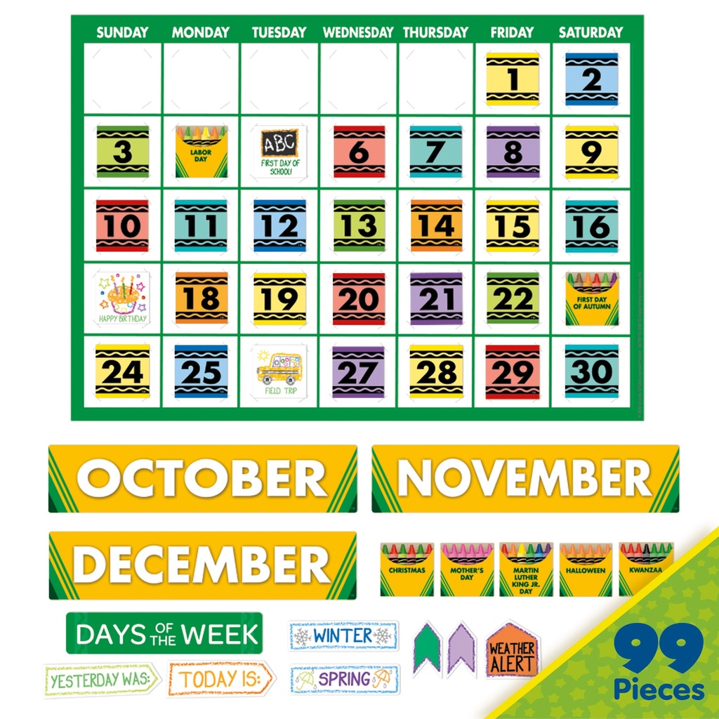 Crayola® Calendar Bulletin Board Set