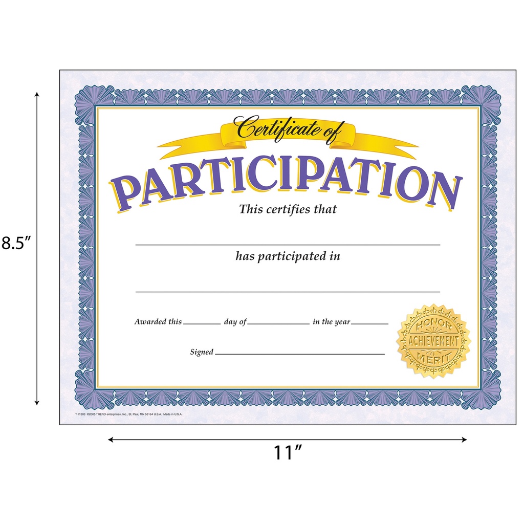 Certificate of Participation Classic Certificates 30 ct_1