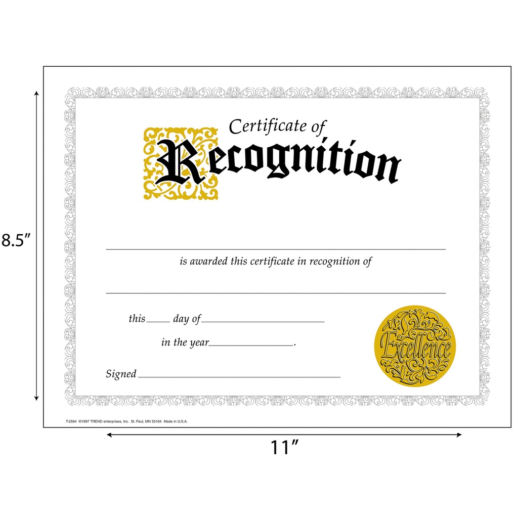 Certificate of Recognition Classic Certificates 30 ct_1