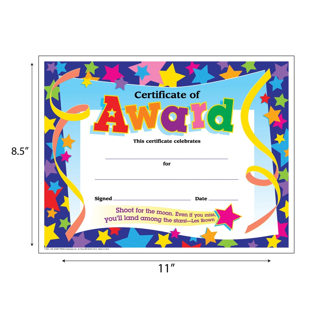 Certificate of Award Colorful Classics Certificates, 30 ct_1