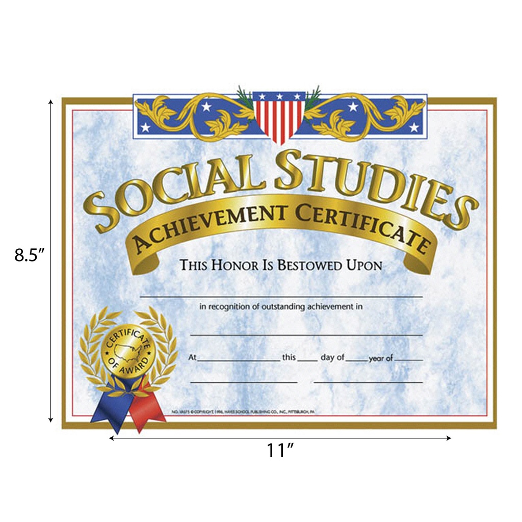 Social Studies Achievement Certificates Pack of 30_1