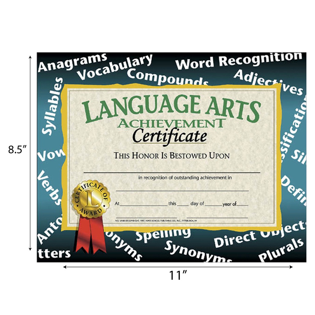 Language Arts Achievement Certificates Pack of 30_1