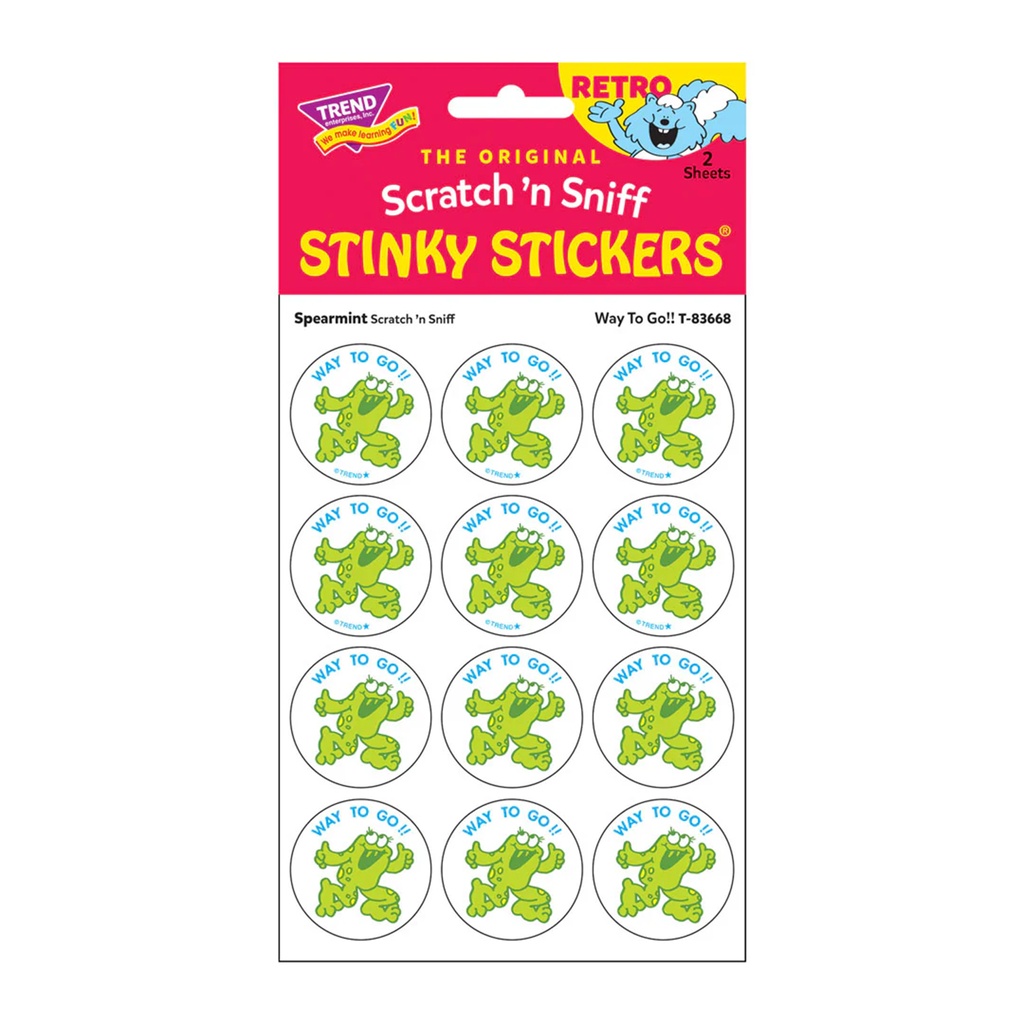 Way to Go! Spearmint Scent Stickers