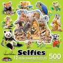 Jungle Selfies Mini Shaped 12 Puzzle Set