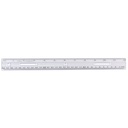 12" Plastic Ruler with Pencil Groove 36ct
