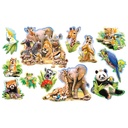 Jungle Selfies Mini Shaped 12 Puzzle Set