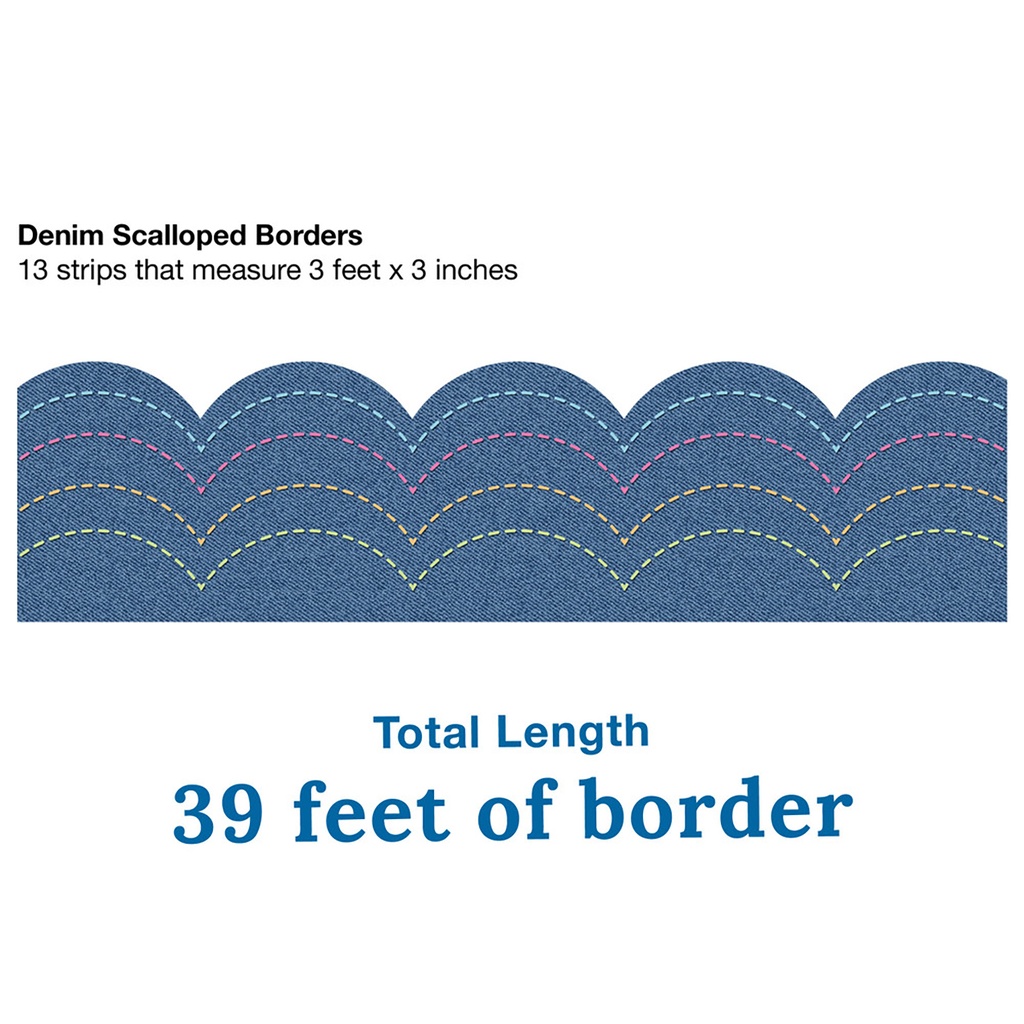 Crafty and Cool Denim Scalloped Border