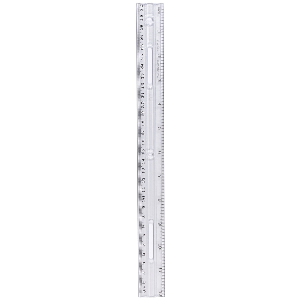 12" Plastic Ruler with Pencil Groove 36ct