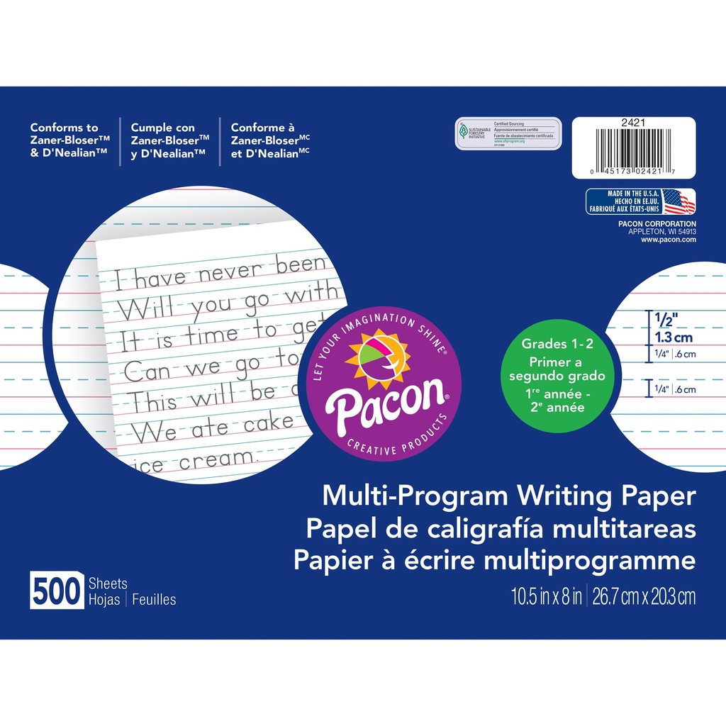 Multi Program Writing Paper Gr 1 or 2   Ream