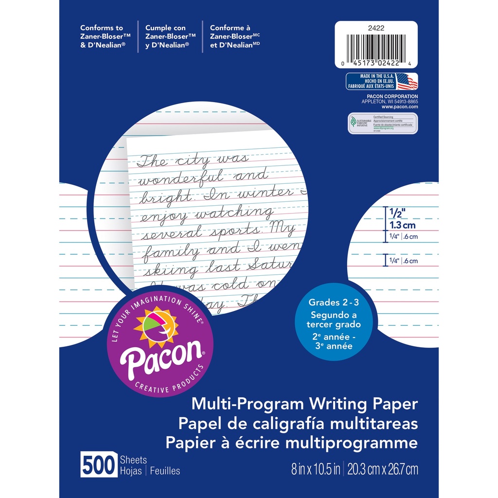 Multi Program Writing Paper Gr 2 or 3   Ream