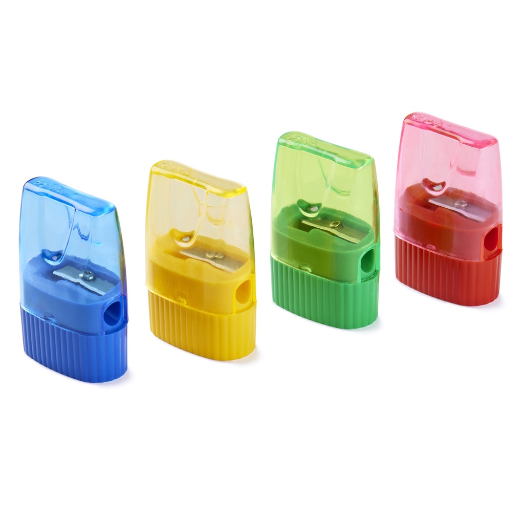One Hole Plastic Cone Sharpener with Receptacle