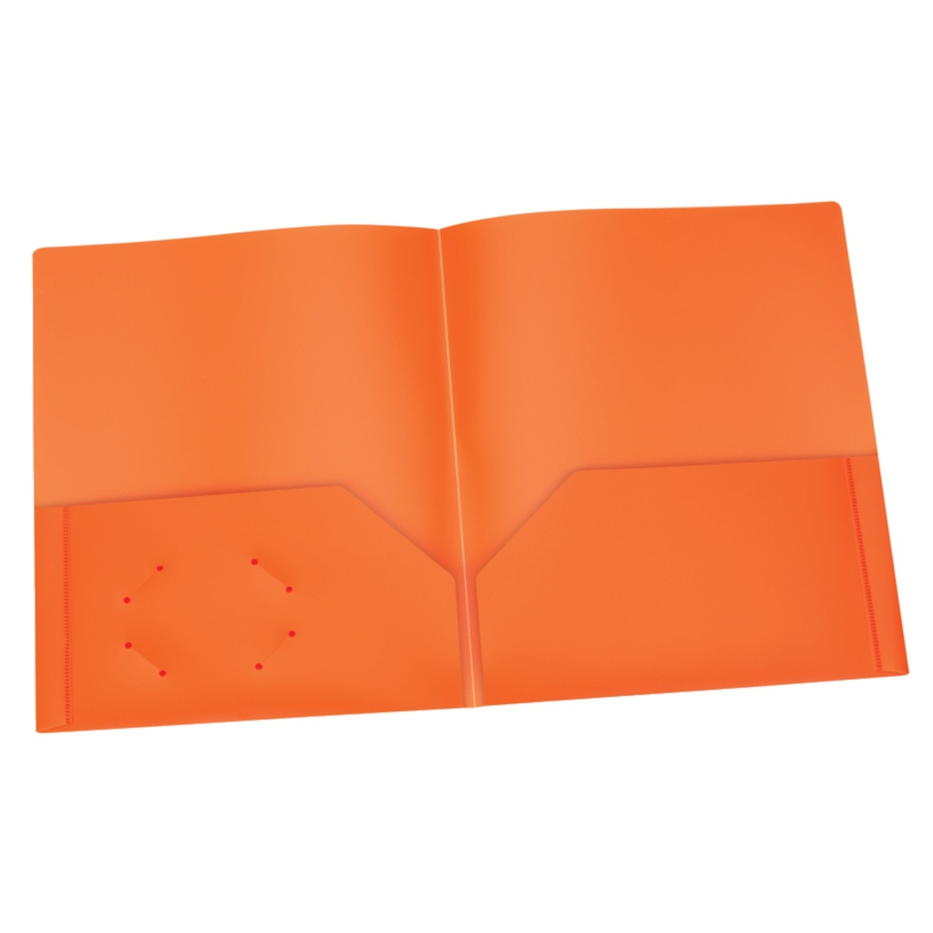 Oxford Two Pocket Heavyweight Poly Portfolios Orange Box of 25