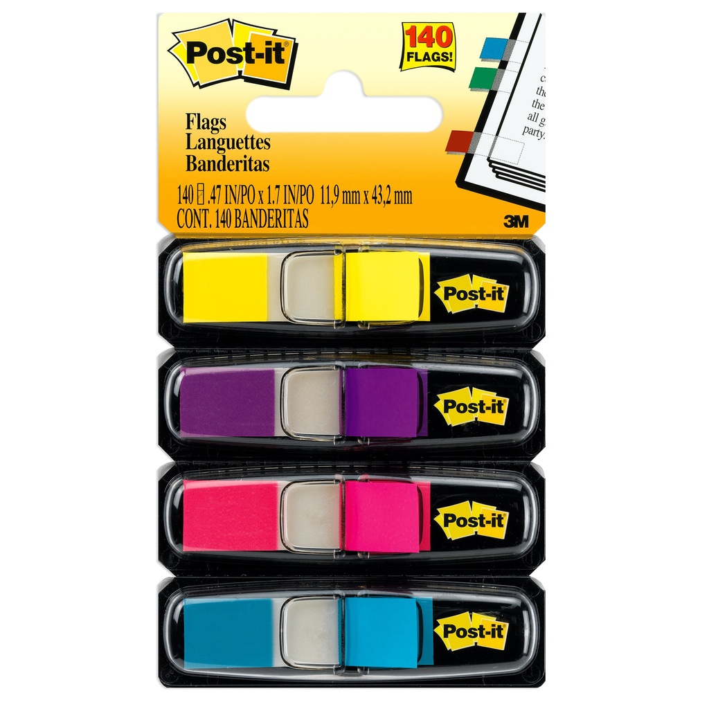 Small Bright Colors Post it Flags       Pack