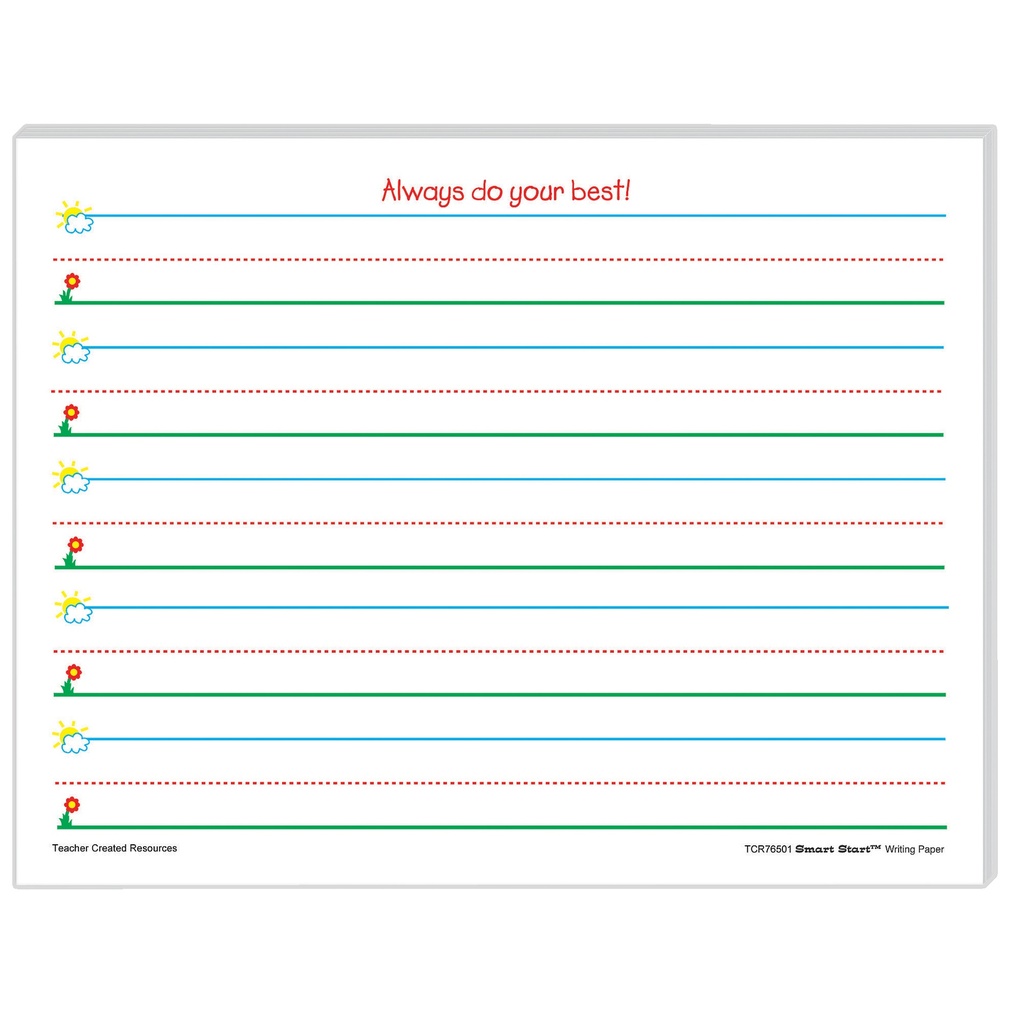 Smart Start K to1 Writing Paper 100 sheets