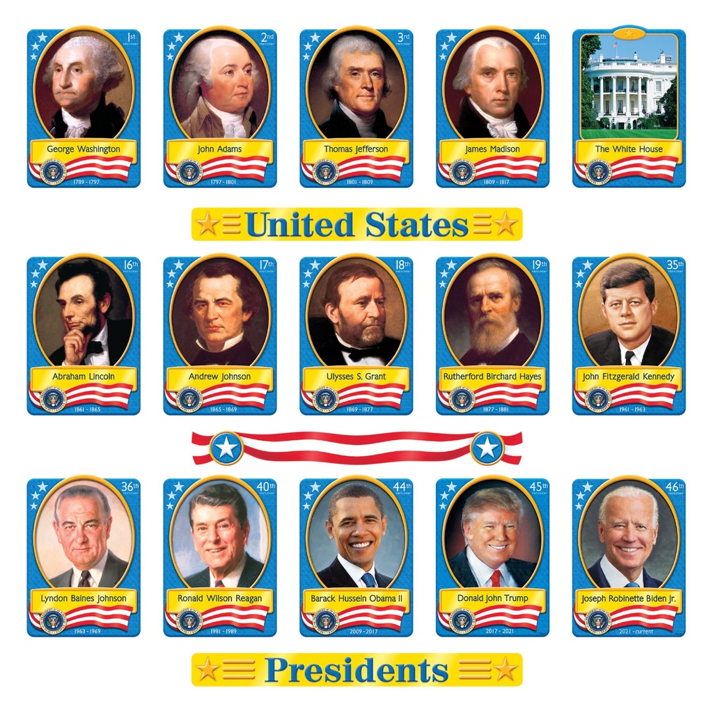 U S Presidents Bulletin Board Set