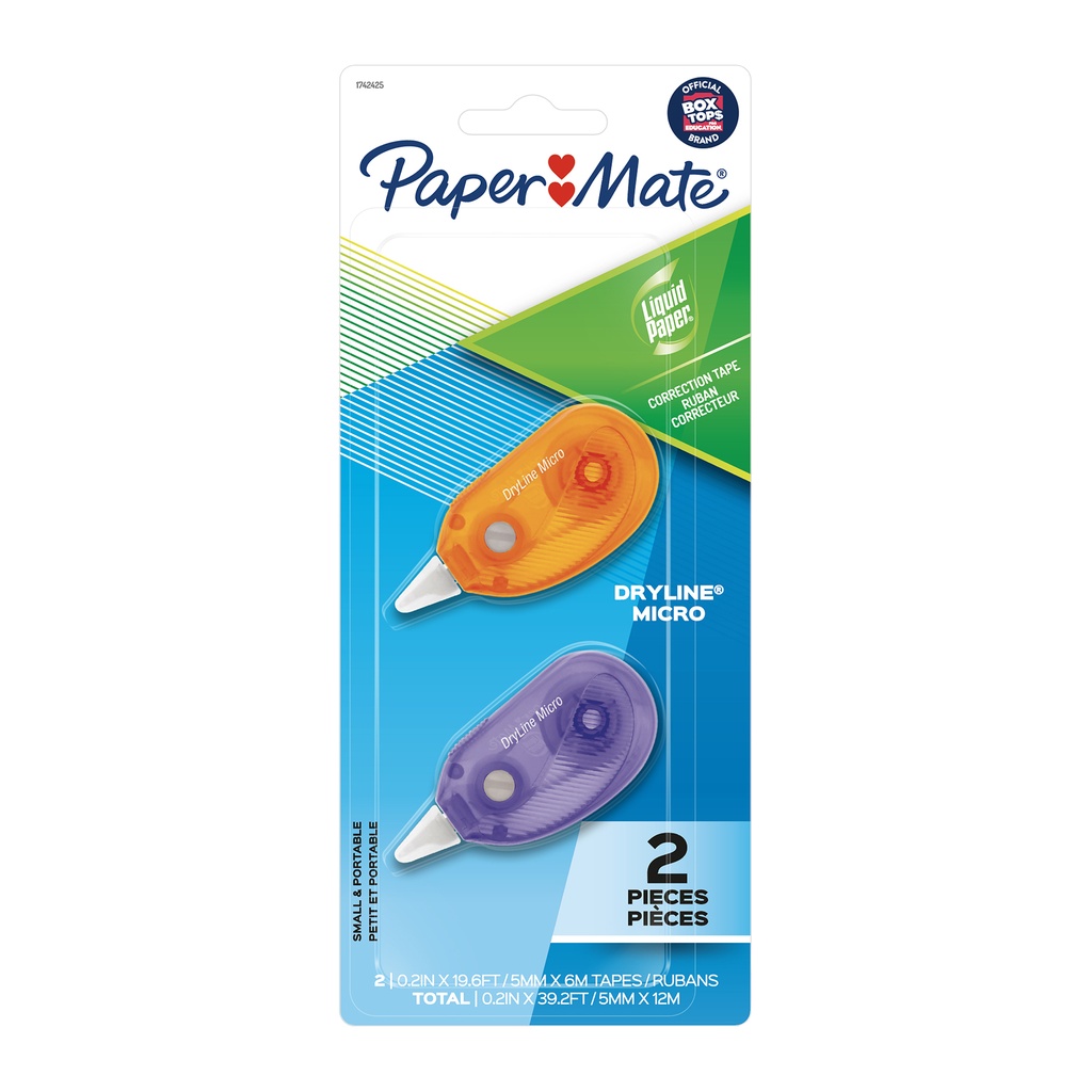 2ct Papermate Dryline Micro Correction Tape