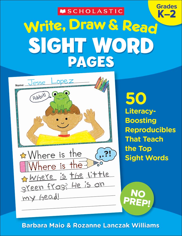Write Draw and Read Sight Word Pages Grades K-2