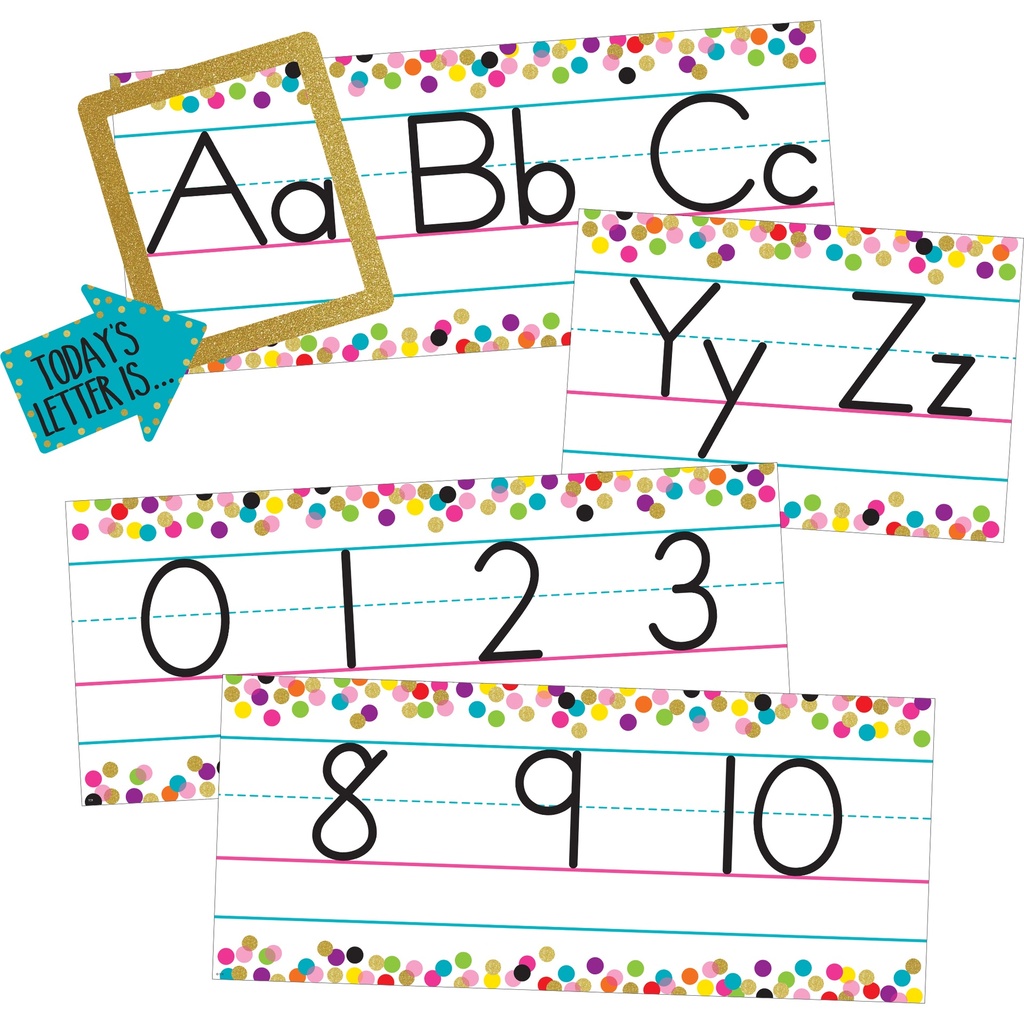 Confetti Alphabet Line Mini Bulletin Board Set