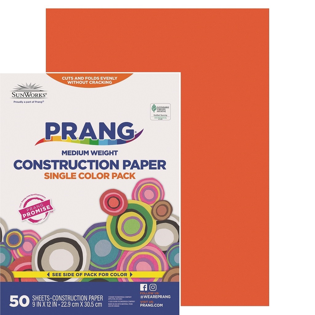 9x12 Orange Sunworks Construction Paper 50ct Pack1112
